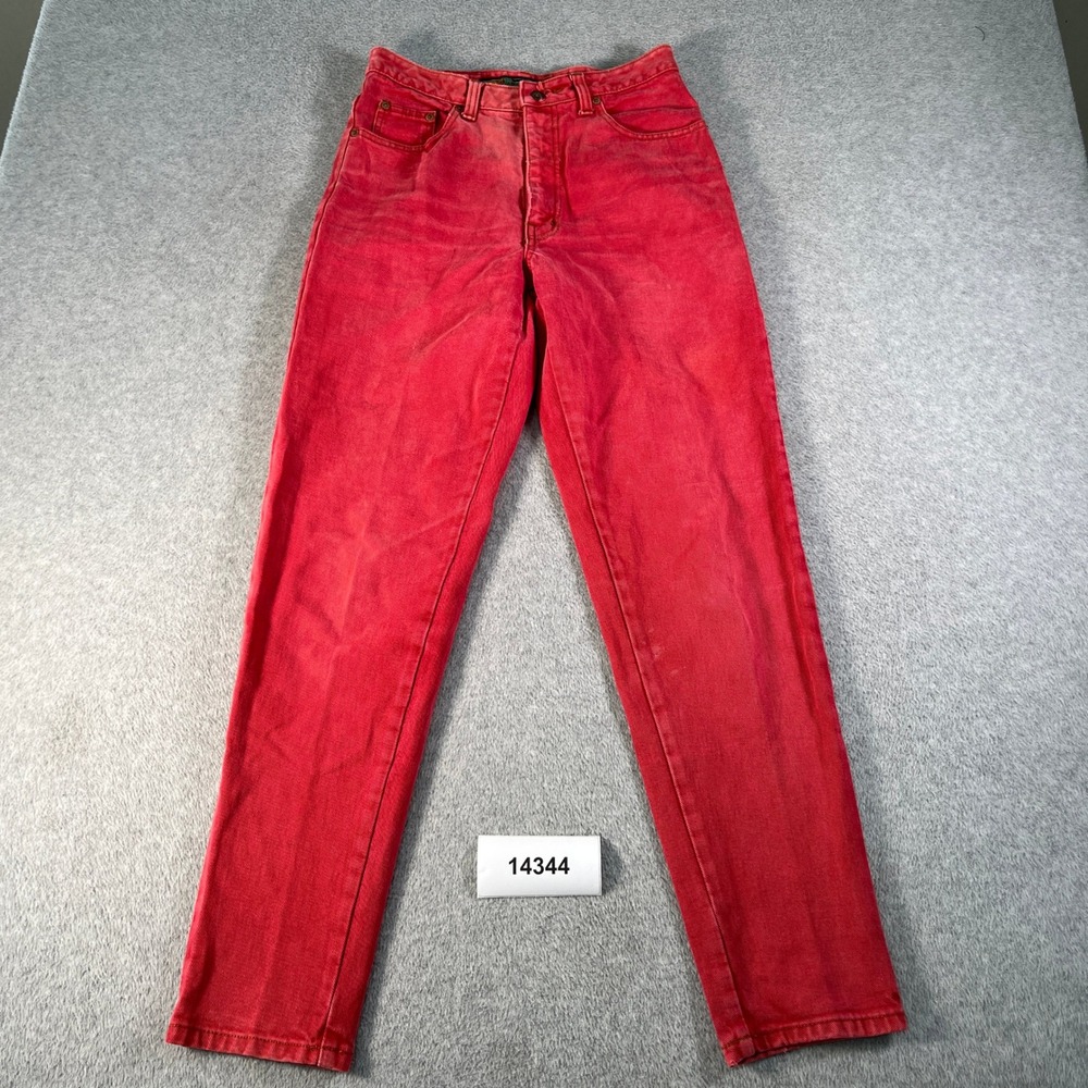 Vintage Buffalo Jeans Womens 31 Red Cotton 5-Pockets Flat Front Streetwear